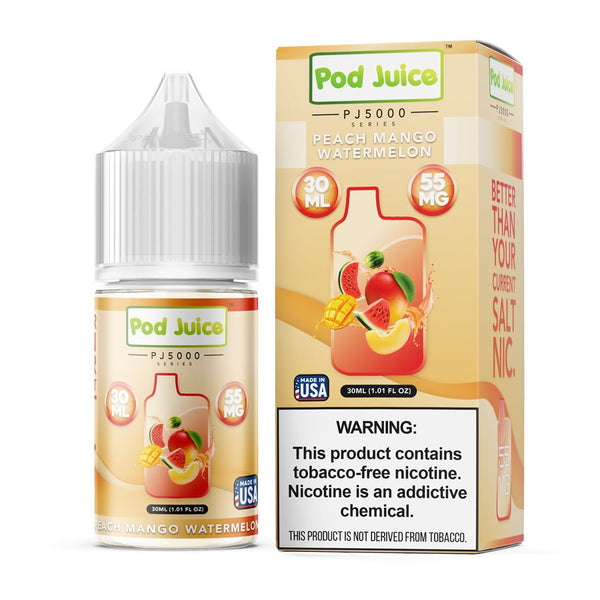 Peach Mango Watermelon - Pod Juice PJ5000 - 30ml Salt Nic